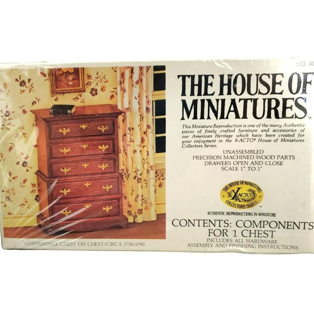 New Chippendale Chest Dresser Doll Furniture House Of Miniatures Sealed 40009
